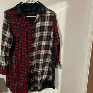 Ralph Lauren plaid flannel women’s night gown in size medium